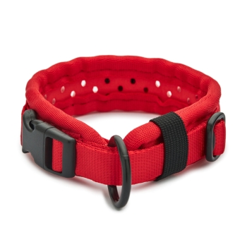 SOFTY Halsband | Länge: 25-31cm | Breite: 2,8cm | Farbe: rot/rot